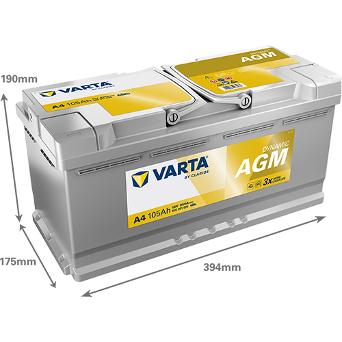 Varta Dynamic AGM Start/Stop Battery A4 / 605 901 095 - Image 2