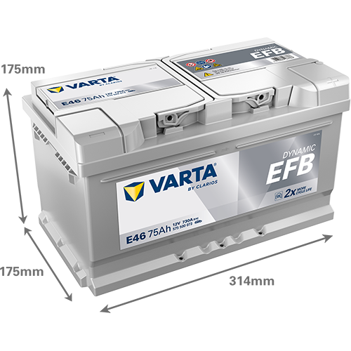 Varta Dynamic EFB Start-Stop Car Battery E46 / 575 500 073 - Image 8